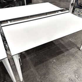 Techo Two Person Bench Office Desks in White