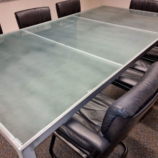 glass meeting table and chairs 2