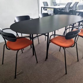 Oval Shaped Boardroom/ Meeting Table Wit 6 &Tradition Pavilion AV4 Chair