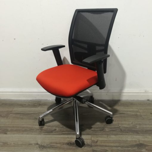 elite mesh office chair black orange 1