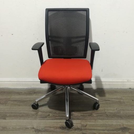 elite mesh office chair black orange 2