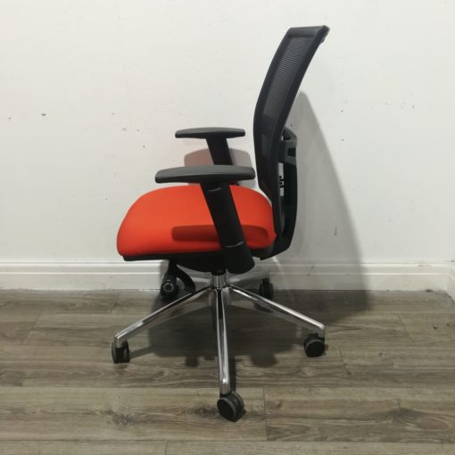 elite mesh office chair black orange 3