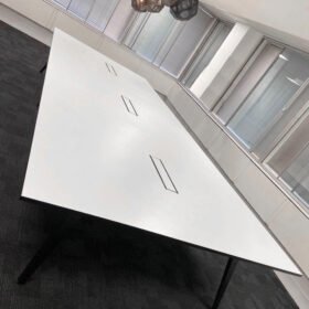 White Boardroom/ Meeting Table to Seat Up to 20 People
