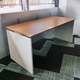 Premium Panel End Straight Office Desk, Oak