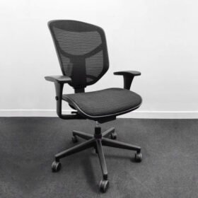 Enjoy Executive Mesh Office Chair, Adjustable Armrests, Black