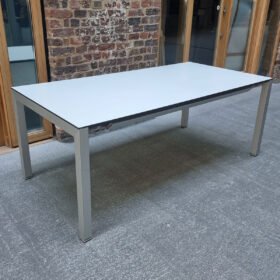 Large Executive Office Desk, White