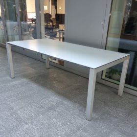 White Rectangular Meeting Table