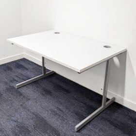 Rectangular Cantilever Desk White