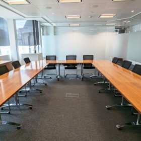 Modular Tilting Rectangular Conference and Boardroom Tables