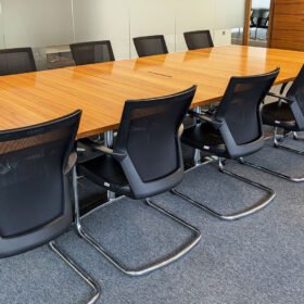 Modular Flip Top Meeting/Boardroom Table & 10 Meeting Chair