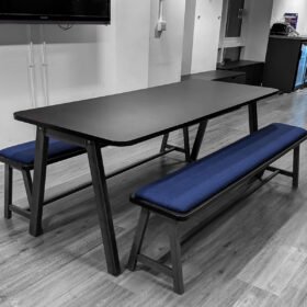 Office Breakout Table & 2 Bench Set