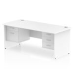 Impulse 1800mm Panel End Straight Desk With Two Fixed Pedestal - Image 34