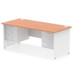 Impulse 1800mm Panel End Straight Desk With Two Fixed Pedestal - Image 6