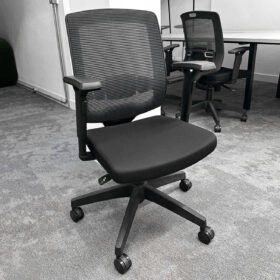 Ergonomic Mesh High-Back Operator Chair with Adjustable Arms
