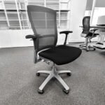 Knoll Life Ergonomic Task Chair – Black Mesh Back, Black Seat, Chrome Frame