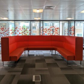 Monolite High Bck Circular Office Seating Sofa Pods by Materia