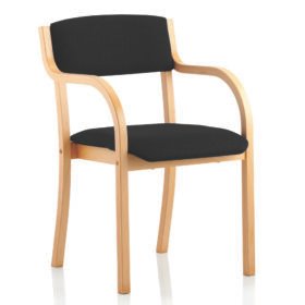 Madrid Wooden Frame Visitor Chair with Arms