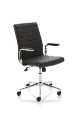 Impulse 1600mm Cantilever Straight Desk With Mobile Pedestal and Ezra Black Executive Chair - Image 40