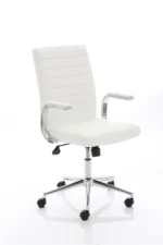 Impulse 1600mm Cantilever Straight Desk With Mobile Pedestal and Ezra White Executive Chair - Image 38