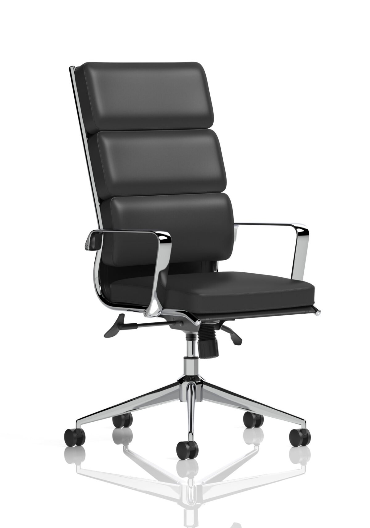 Savoy High Back Executive Black Leather Office Chair with Arms - Image 1