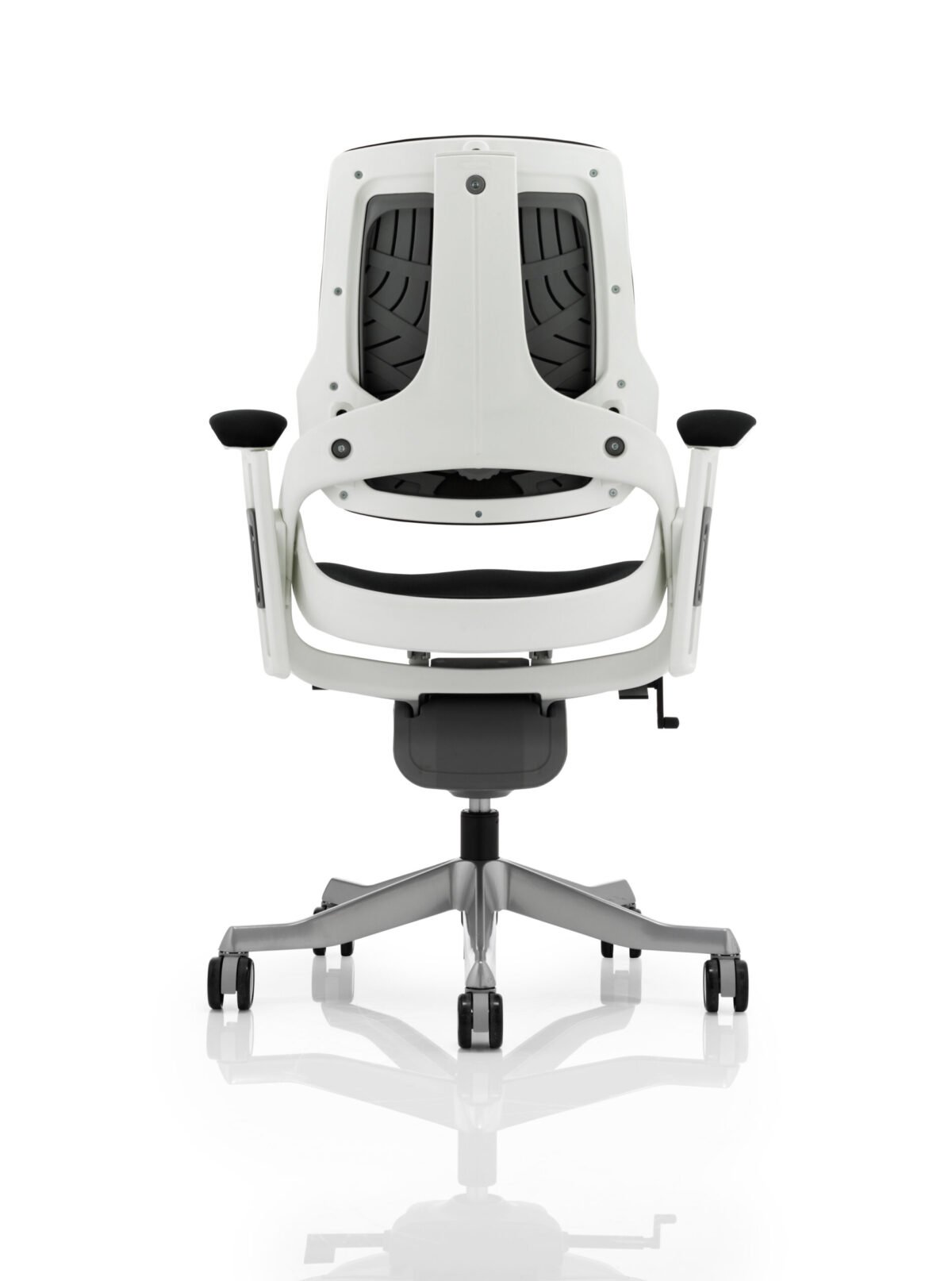 Zure High Back White Shell Executive Office Chair with Arms - Image 15