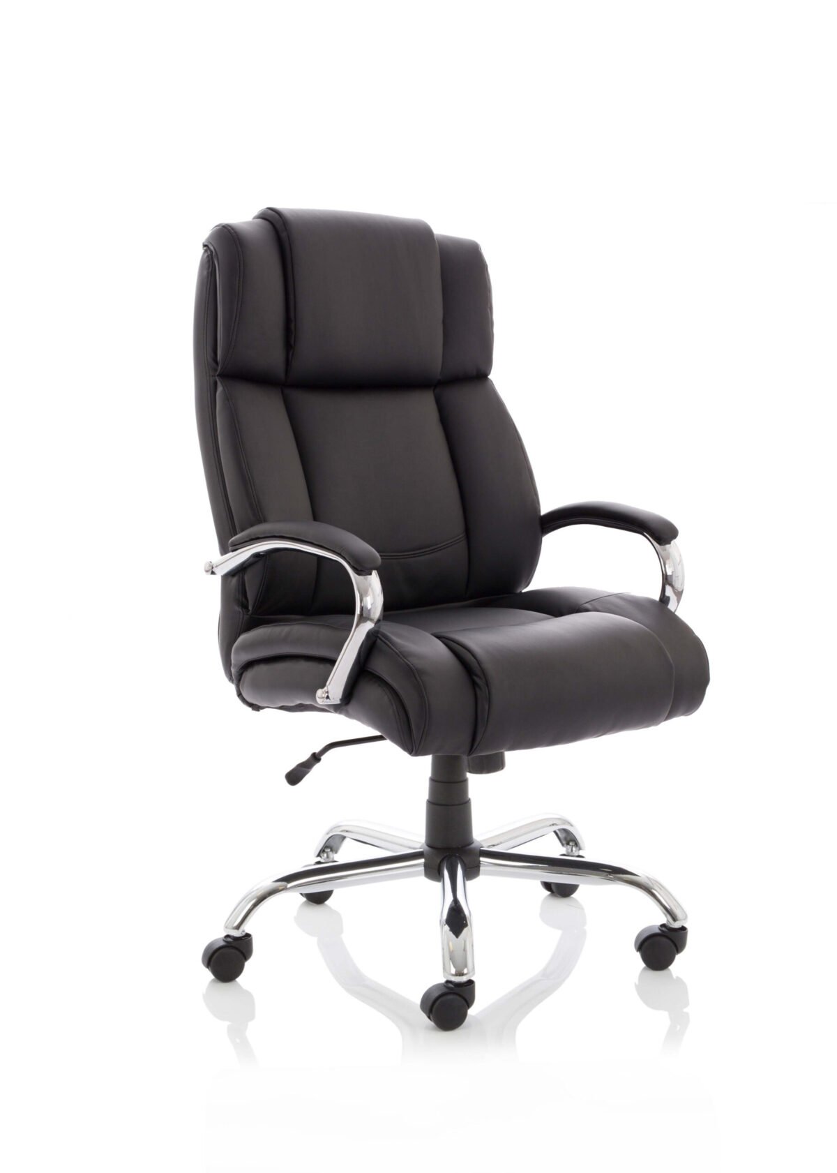 Texas High Back Heavy Duty Executive Black Leather Office Chair with Arms - Image 1
