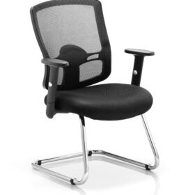 Portland Mesh Back Cantilever Visitor Chair with Arms