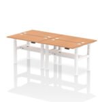 Air Back-to-Back Slimline Height Adjustable Bench Desk - 4 Person - Image 15