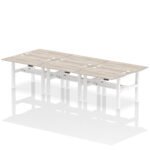 Air Back-to-Back Height Adjustable Bench Desk - 6 Person - Image 9