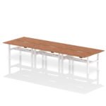 Air Back-to-Back Scalloped Edge Height Adjustable Bench Desk - 6 Person - Image 51