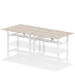 Air Back-to-Back Height Adjustable Bench Desk - 4 Person - Image 72