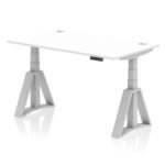Air Height Adjustable Desk With Cable Ports With Piste Foot - Image 10