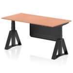 Air Height Adjustable Desk without Cable Ports With Steel Modesty Panel With Piste Foot - Image 51