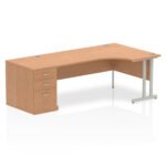 Impulse 1800mm Cantilever Right Crescent Desk Workstation - Image 23