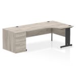 Impulse 1800mm Cable Managed Right Crescent Desk Workstation - Image 10