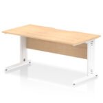 Impulse Scalloped Edge 1600mm Straight Desk Cable Managed Leg - Image 10