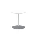 Italia Round Poseur Table Silver Leg - Image 3