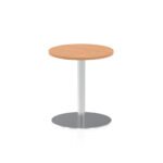 Italia Round Poseur Table Silver Leg - Image 5