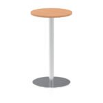 Italia Round Poseur Table Silver Leg - Image 11