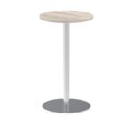 Italia Round Poseur Table Silver Leg - Image 12