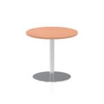 Italia Round Poseur Table Silver Leg - Image 56