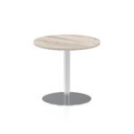 Italia Round Poseur Table Silver Leg - Image 18