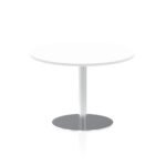 Italia Round Poseur Table Silver Leg - Image 27