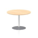 Italia Round Poseur Table Silver Leg - Image 28
