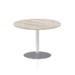 Italia Round Poseur Table Silver Leg - Image 30