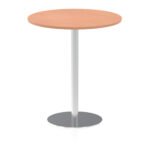Italia Round Poseur Table Silver Leg - Image 31