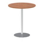 Italia Round Poseur Table Silver Leg - Image 75
