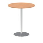 Italia Round Poseur Table Silver Leg - Image 35