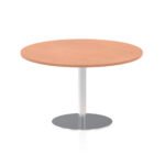 Italia Round Poseur Table Silver Leg - Image 80