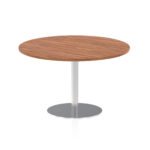 Italia Round Poseur Table Silver Leg - Image 38